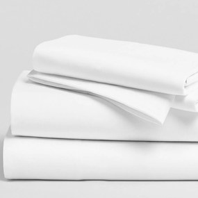 Σεντόνι Ξενοδοχείου Natali White 100% Cotton Πεννιέ  Semi-double 160x270cm 100% Cotton Foam