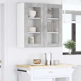 vidaXL Κρεμαστό ντουλάπι 2 pcs Σκυρόδεμα Γκρι 40 x 31 x 80 εκ.