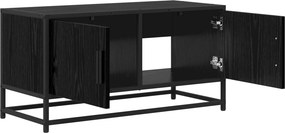 vidaXL Ντουλάπι TV 80 x 34,5 x 40 εκ Μαύρη Δρυς Επεξεργασμένο Ξύλο