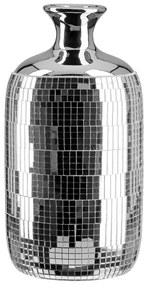Βάζο Κολάρο 'Disco' Κεραμικό Ασημί 24x11.5cm-05161030