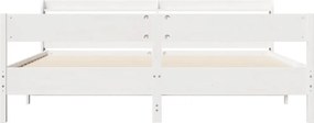 vidaXL Σκελετός Κρεβ. Χωρίς Στρώμα Λευκό 200x200 εκ Μασίφ Πεύκο