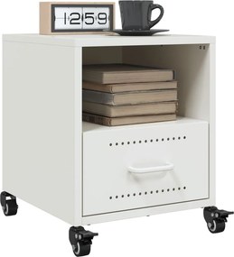 vidaXL Κομοδίνα 2 τεμ. Λευκό 36x39x43,5 εκ. από Χάλυβα