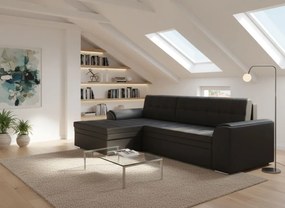 Γωνιακός καναπές Comfort-Αριστερή-Μαύρο