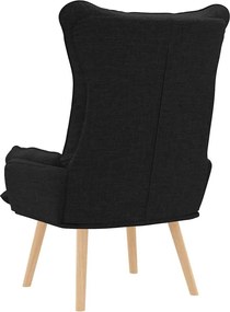 vidaXL Πολυθρόνα Μαύρο 69 x 74 x 93 εκ. Ύφασμα και Κόντρα Πλακέ