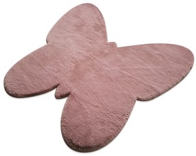 ΧΑΛΙ PUFFY JM7 DARK PINK  BUTTERFLY ANTISLIP - 160X160Β  NewPlan