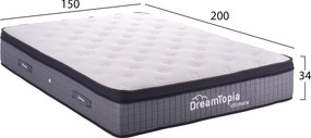 ΣΤΡΩΜΑ DREAMTOPIA ULTIMATE HM661.150 POCKET SPRING ΜΕ ΑΝΩΣΤΡΩΜΑ 150X200x34Yεκ.