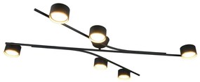 Φωτιστικό Οροφής - Πλαφονιέρα Coda 669000680 6xGX53 max 10W 113,5x11cm Black Trio Lighting