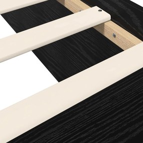 vidaXL Κρεβάτι δαπέδου Μαύρη Δρυς 80 x 200 cm Επεξεργασμένο Ξύλο