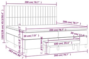 ΚΡΕΒΑΤΙ BOXSPRING ΜΕ ΣΤΡΩΜΑ TAUPE 200X200 ΕΚ. ΥΦΑΣΜΑΤΙΝΟ 3137345