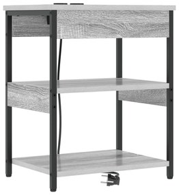 vidaXL Κουτιά Κρεβατοκάμαρας 2 pcs Γκρι sonoma 41 x 31 x 51 εκ.
