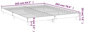 ΠΛΑΙΣΙΟ ΚΡΕΒΑΤΙΟΥ SONOMA ΔΡΥΣ 160X200 ΕΚ. ΕΠΕΞΕΡΓΑΣΜΕΝΟ ΞΥΛΟ 832024