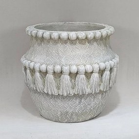 Πιθάρι Τσιμεντένιο Με Κρόσσια 752-18063 17.5x17.5x20.5cm Grey Estheti Home Cement