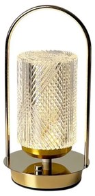 Επαναφορτιζόμενο Επιτραπέζιο Φωτιστικό LED Χρυσό