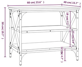 Έπιπλο Τηλεόρασης Γκρι Sonoma 60x40x50 εκ. από Επεξεργ. Ξύλο - Γκρι