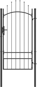 vidaXL Πύλη Κήπου WOERDEN 200 x 100 cm Ατσάλι Γκρι Κλειδώσιμο