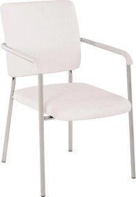 ΚΑΡΕΚΛΑ QUESTA ΜΕ ΜΠΡΑΤΣΑ HM1070.02 ΛΕΥΚΗ 56,5x59x85 cm