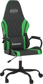 vidaXL Καρέκλα Gaming Μαύρο/πράσινο από Συνθετικό Δέρμα