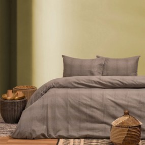 Φανελένια Σεντόνια King Size (Σετ) Melinen Solo Choco Καφέ Χωρίς Λάστιχο 270x260