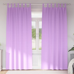 vidaXL Κουρτίνες με κουρτίνες 2 pcs Μοβ 245 x 140 εκ. Πολυεστέρας