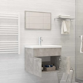 vidaXL Σετ Επίπλων Μπάνιου 2 Τεμαχίων Γκρι Σκυροδέματος Μοριοσανίδα