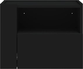 vidaXL Κομοδίνα Επιτοίχια 2 τεμ. Μαύρα 45x30x35 εκ.