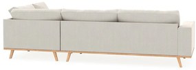 Γωνιακός Καναπές Seattle K106, Beige, 291x202x85cm, Πόδια: Ξύλο, Ξύλο: Πεύκο | Epipla1.gr