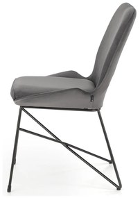 Καρέκλα Houston 930, Σκούρο γκρι, 83x46x55cm, 10 kg, Ταπισερί, Μεταλλικά | Epipla1.gr