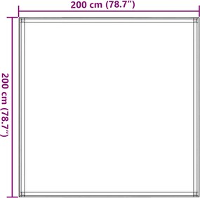 vidaXL Χαλί Σκηνής Καφέ 200 x 200 εκ.