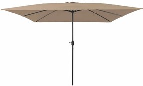 vidaXL Ομπρέλα Κήπου Taupe 295 x 295 x 245 εκ Πολυεστέρας και Χάλυβας