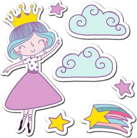 Unicorns Princess αυτοκόλλητα με μήνυμα τοίχου M (11113)
