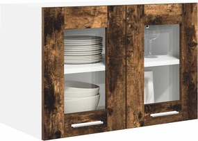 vidaXL Κρεμαστό ντουλάπι 2 pcs Καπνιστό Δρύς Επεξεργασμένο Ξύλο