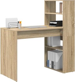 vidaXL Γραφείο Δρύς Sonoma 113 x 54 x 120 εκ. Επεξεργασμένο ξύλο