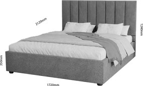 Κρεβάτι Unona Γκρι 160x200cm