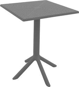 Τραπέζι Groovy pakoworld pp διατρητο ανθρακί 60x60x76εκ