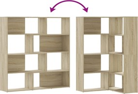 vidaXL Βιβλιοθήκη Γωνιακή 4 Επ. Sonoma Δρυς 85x85x140 εκ Επεξ. Ξύλο