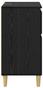 vidaXL Πλαϊνό γραφείο Μαύρη Οξυά 60 x 35 x 70 cm Επεξεργασμένο ξύλο