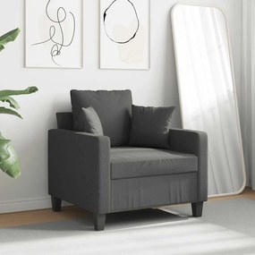 vidaXL Πολυθρόνα Σκούρο Γκρι 60 εκ. Υφασμάτινη