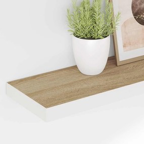 vidaXL Ράφια Τοίχου 2 τεμ. Δρυς / Λευκά 90 x 23,5 x 3,8 εκ. από MDF