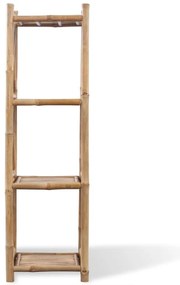 vidaXL Ραφιέρα Τετράγωνη με 4 Ράφια από Μπαμπού