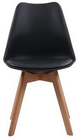 Καρέκλα Martin ΕΜ136,24 49x57x82cm Black Σετ 4τμχ Ξύλο,Πολυπροπυλένιο