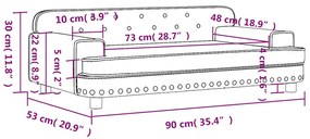 vidaXL Καναπές Παιδικός Ροζ 90 x 53 x 30 εκ. από Βελούδο