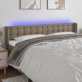 ΚΕΦΑΛΑΡΙ ΚΡΕΒΑΤΙΟΥ LED TAUPE 183X16X78/88 ΕΚ. ΥΦΑΣΜΑΤΙΝΟ 3123688