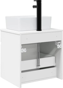 vidaXL Επιτοίχιος νιπτήρας βανίλιας Λευκό 49 x 41 x 63 εκ.