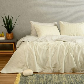 Σεντόνια Υπέρδιπλα (Σετ) Melinen Casual Line Layla Pastel Aqua Μπεζ Με Λάστιχο 160x200+32