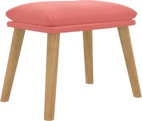 vidaXL Υποπόδιο Ροζ 45x29,5x35 εκ. Βελούδινο