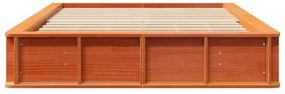 vidaXL Σκελετός Κρεβατιού Καφέ κεριού 140 x 190 cm Μασίφ ξύλο