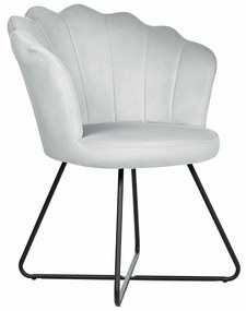 Καρέκλα Berwyn 1369, Γκρι, 86x67x70cm, 8 kg, Ταπισερί, Μεταλλικά, Ξύλο, Μπράτσα | Epipla1.gr