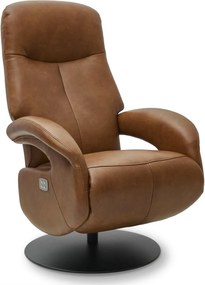 Bull Electric Recliner Brown Full Leather
