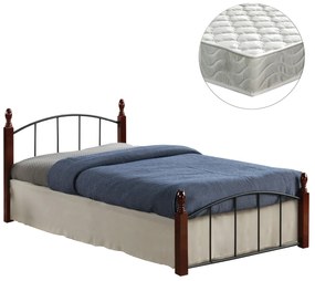 ΚΡΕΒΑΤΙ ΜΟΝΟ &amp; ΣΤΡΩΜΑ MAKAI HM21330 ΜΕΤΑΛΛΟ &amp; ΞΥΛΟ ΣΕ ΚΑΡΥΔΙ--ΣΤΡΩΜΑ 90x190εκ