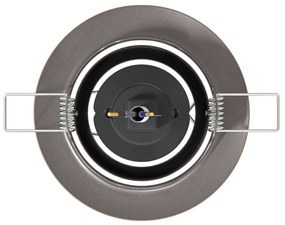 vidaXL Κρυφά Φώτα 6 τμχ Στρογγυλά GU10 Ορείχαλκος Ø90 mm Ατσάλι